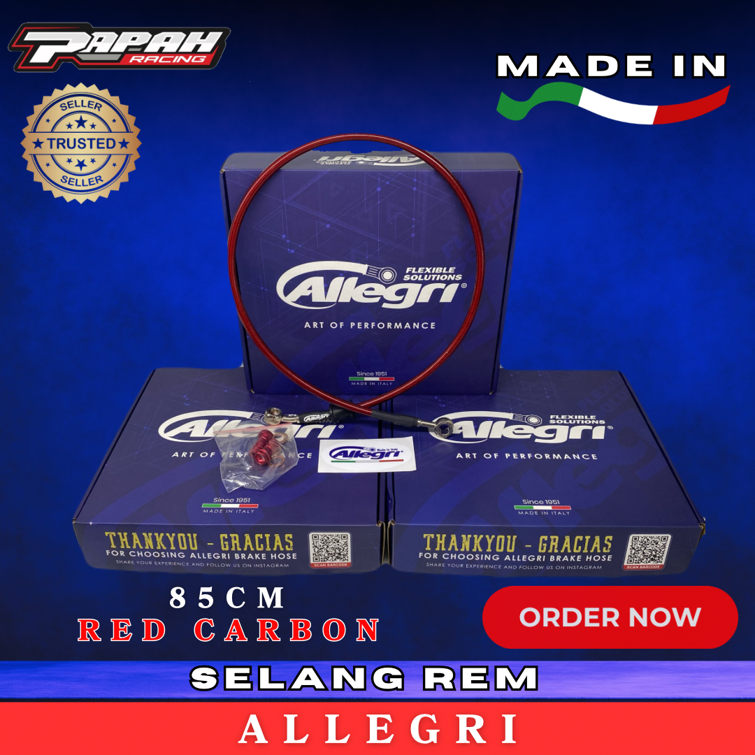 SELANG REM ALLEGRI UNIVERSAL 85 RED MERAH CARBON